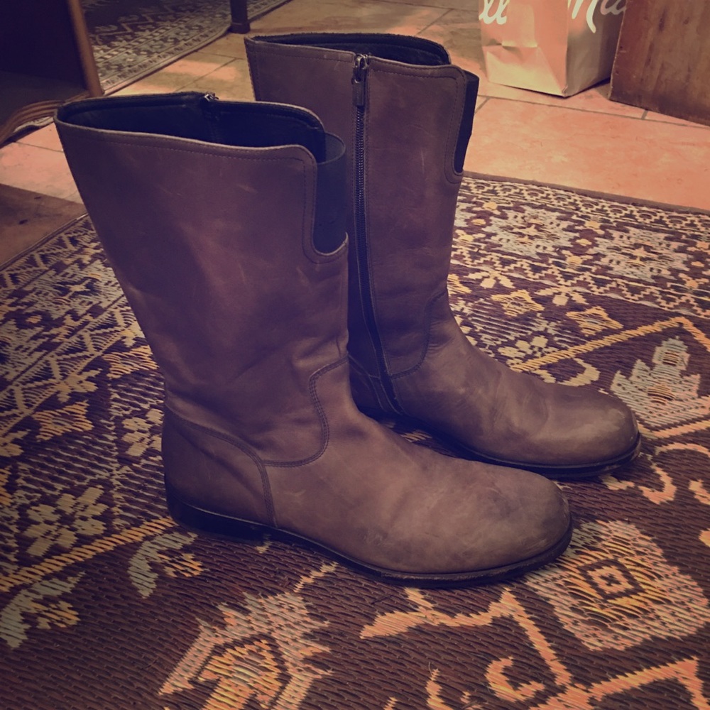 NWOT Jill Sander Motto Distressed Boots Sz. 10